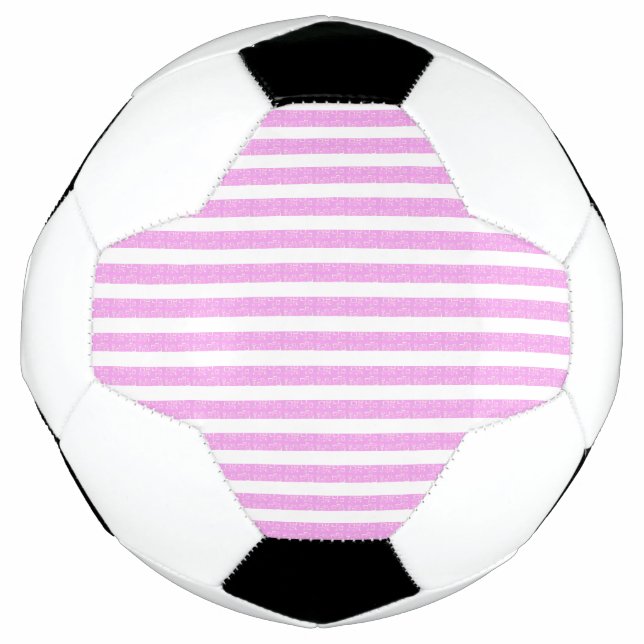 Light Purple Geometric Stripes  Soccer Ball (Front)
