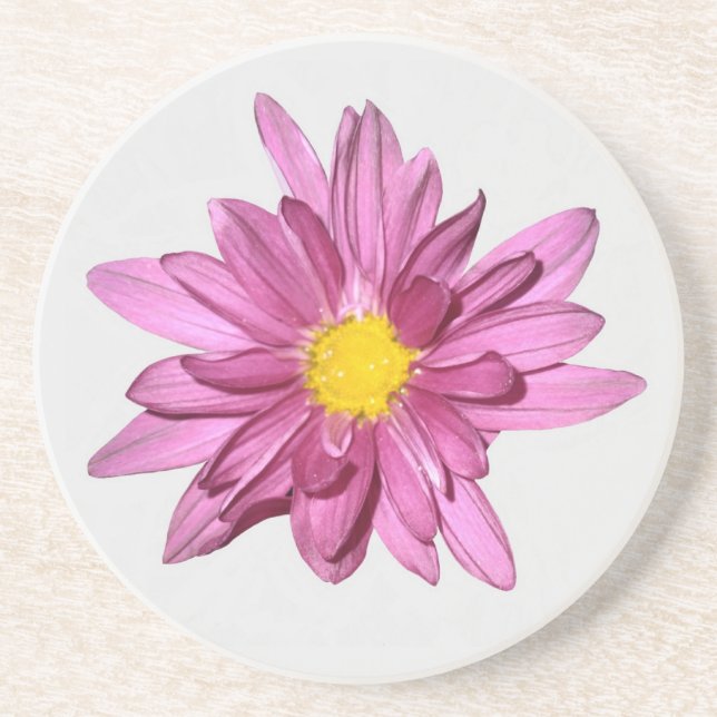 Light Purple Gerbera Sandstone Coaster (Front)
