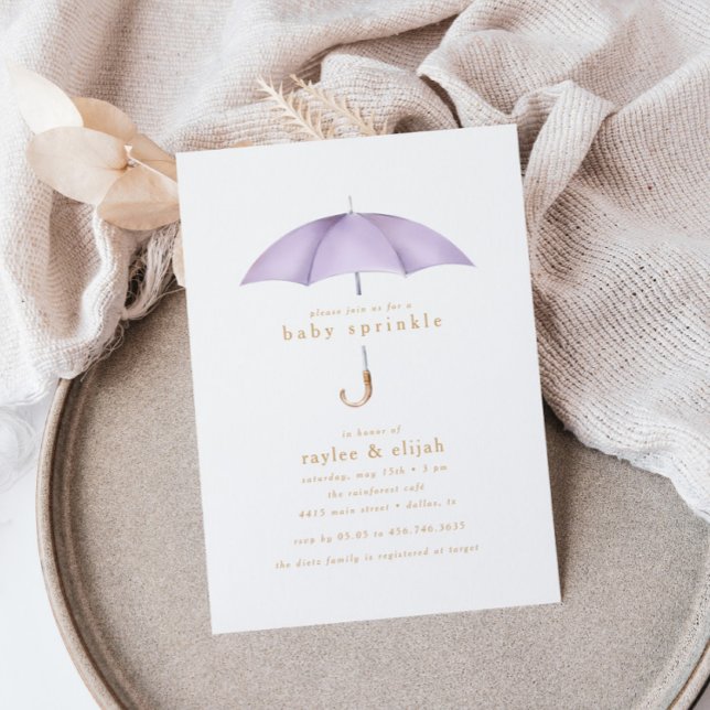 Light Purple Girl Baby Sprinkle Shower Event | Invitation (Creator Uploaded)