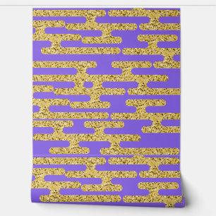 Light Purple Gold Pattern Simple Wallpaper