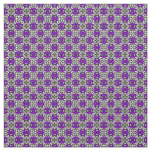 Light Purple Grey and White Repeat Tile Pattern Fabric