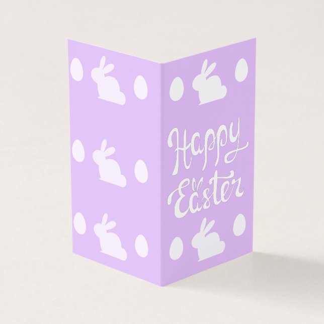 Light Purple Happy Easter Pack of 25 Mini Cards (Outside)