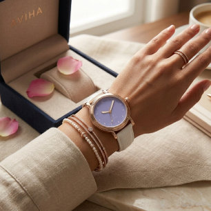 Light Purple initials personalised eWatch Watch