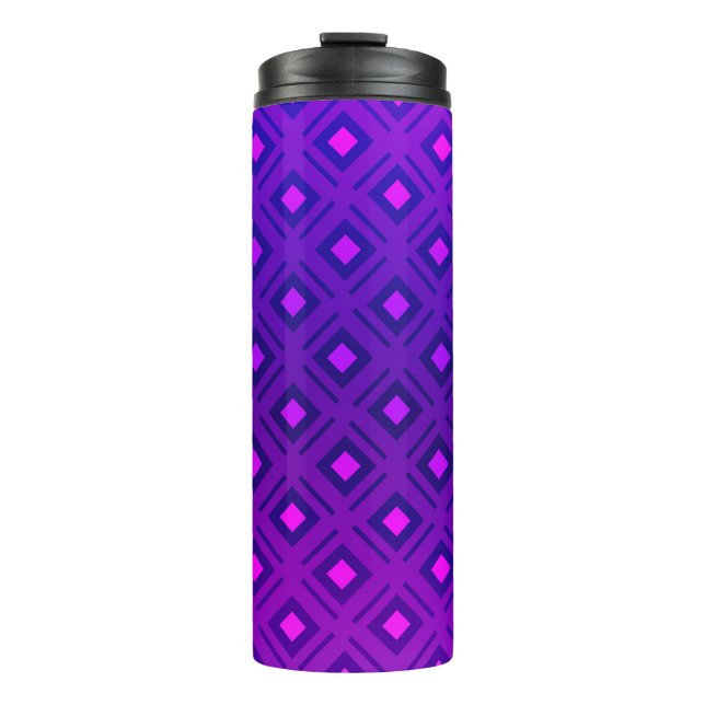 Light Purple layout with lines, rectangle. Shining Thermal Tumbler (Front)