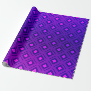 Light Purple layout with lines, rectangle. Shining Wrapping Paper