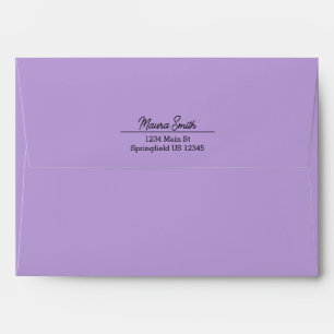 Light purple minimalist custom return address envelope