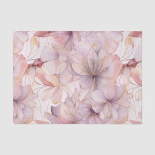 Light Purple Modern Abstract Lilies Tissue Paper