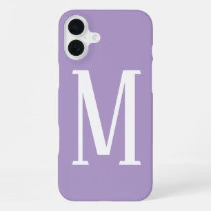 Light Purple Monograms Name Cool Gift Party Favour iPhone 16 Plus Case