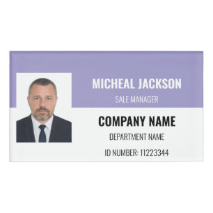 Light Purple Name Tag