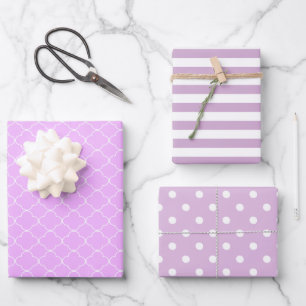Light Purple Patterned Wrapping Paper Sheet