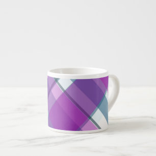 Light Purple Plaid Espresso Cup