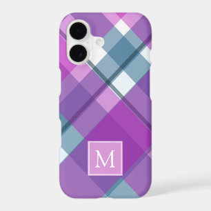 Light Purple Plaid Monogram