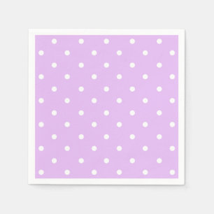 Light Purple Polka Dot  Napkins