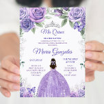 Light Purple & Silver Floral Charra Mis XV Anos Invitation<br><div class="desc">Light Purple & Silver Floral Charra Mis XV Anos Invitation
Mis Quince Anos,  15th Birthday, </div>