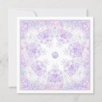 light purple snowflake & frosted heart