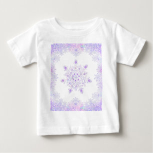 light purple snowflake & glittering heart baby T-Shirt