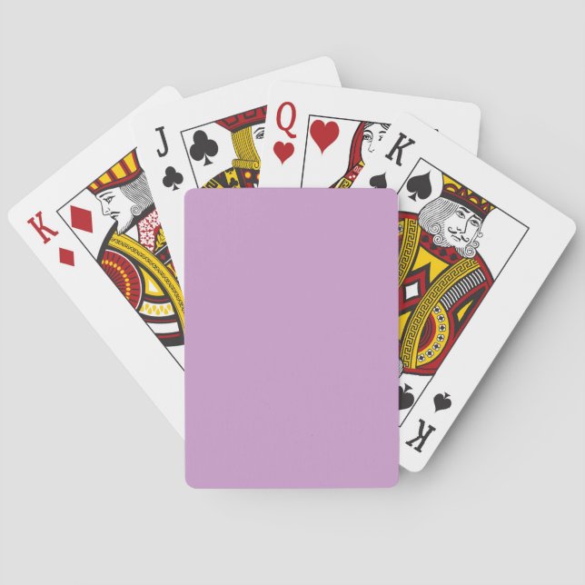 Light Purple Solid Colour Playing Cards (Back)