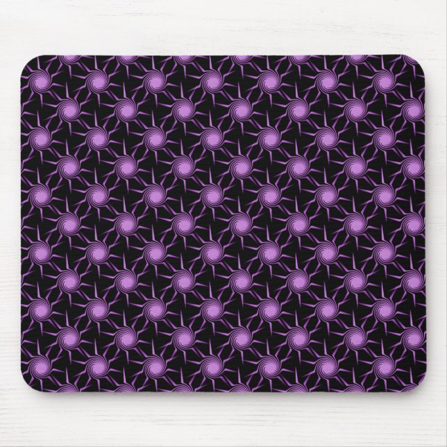 Light Purple Swirling Suns Mousepad (Front)