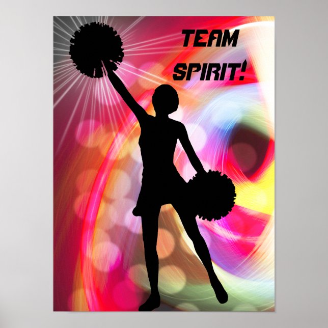 Light Rainbow with Cheerleader Poster (Front)