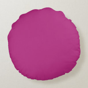 Light Raspberry Solid Colour Round Cushion
