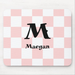 Light Red Chequered Pattern Background Mousepad