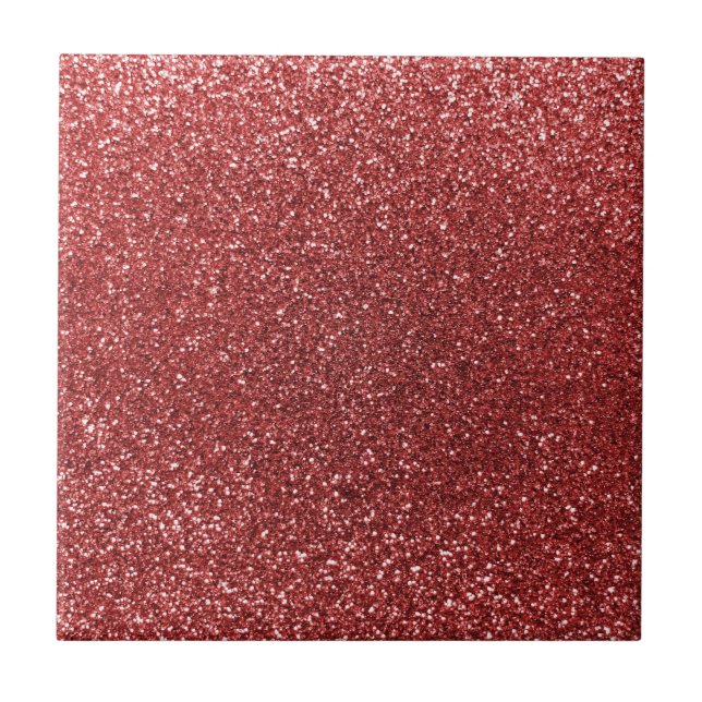 Light red glitter ceramic tile (Front)
