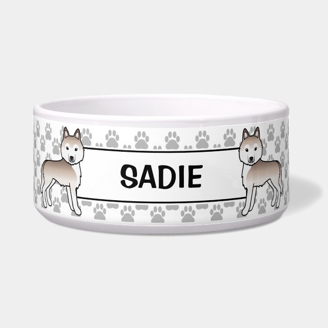 Light Red Siberian Husky With Pet's Name (Front)