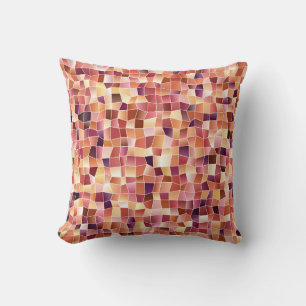 Light Red, Yellow vintage background with rectangl Cushion