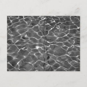 Light Reflections On Water: Black & White Postcard