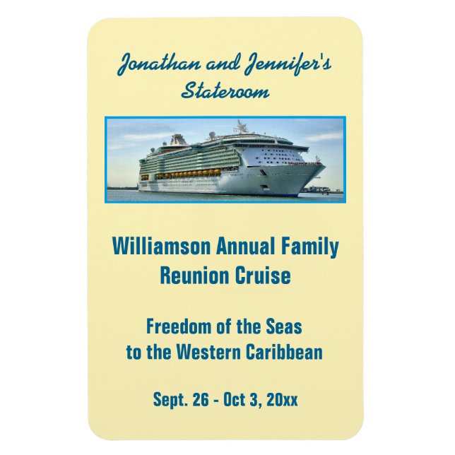 Light RFN1 Cruise Stateroom Door Marker Magnet (Vertical)