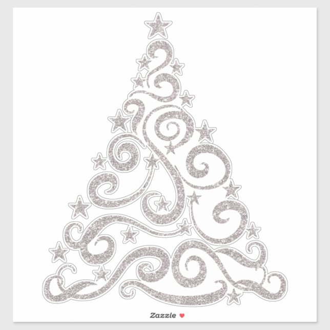Light Rose Gold Faux Glitter | Christmas Tree (Sheet)