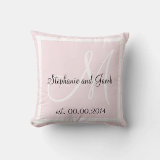Light Rose Pink Wedding keepsake pillow