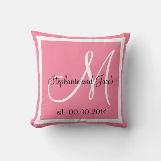 Light Rose Pink Wedding keepsake pillow