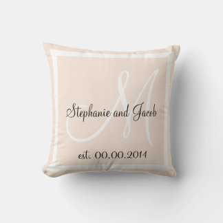 Light Rose Pink Wedding keepsake pillow