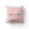 Light Rose Pink Wedding keepsake pillow