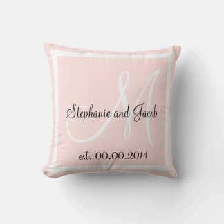 Light Rose Pink Wedding keepsake pillow