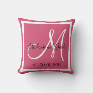 Light Rose Pink Wedding keepsake pillow