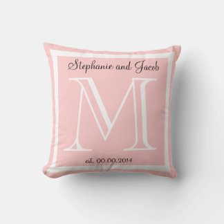 Light Rose Pink Wedding keepsake pillow