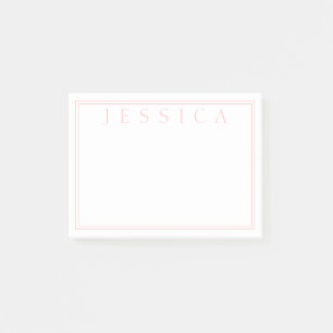 Light Rose Pink   Your Name Post-it Notes