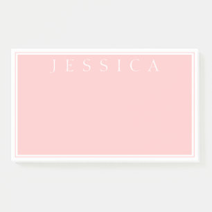 Light Rose Pink   Your Name Post-it Notes