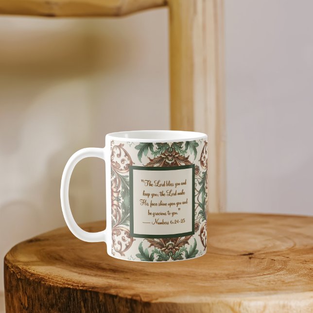 Light Rustic Traditional Morning Blessing Mug (Creator Uploaded)