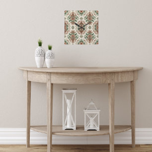 Light Rustic Traditional Square Wall Clock