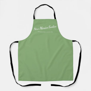 Light Sage Apron with New Mexico Foodies logo