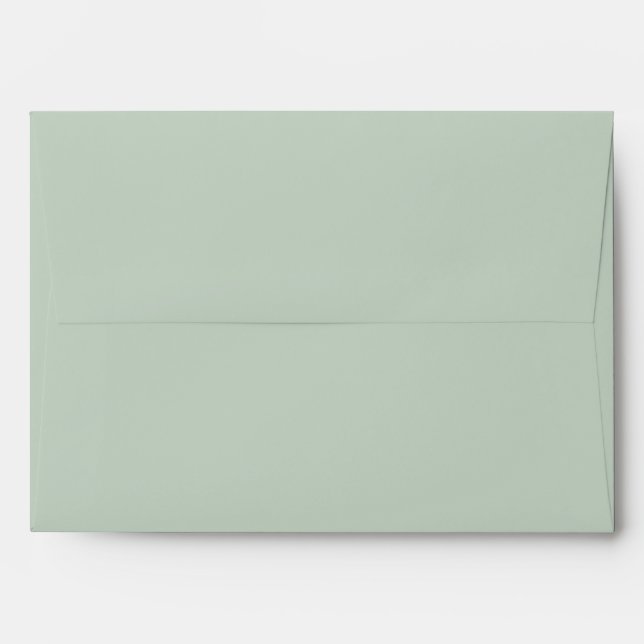 Light Sage Green Envelope (Back (Top Flap))