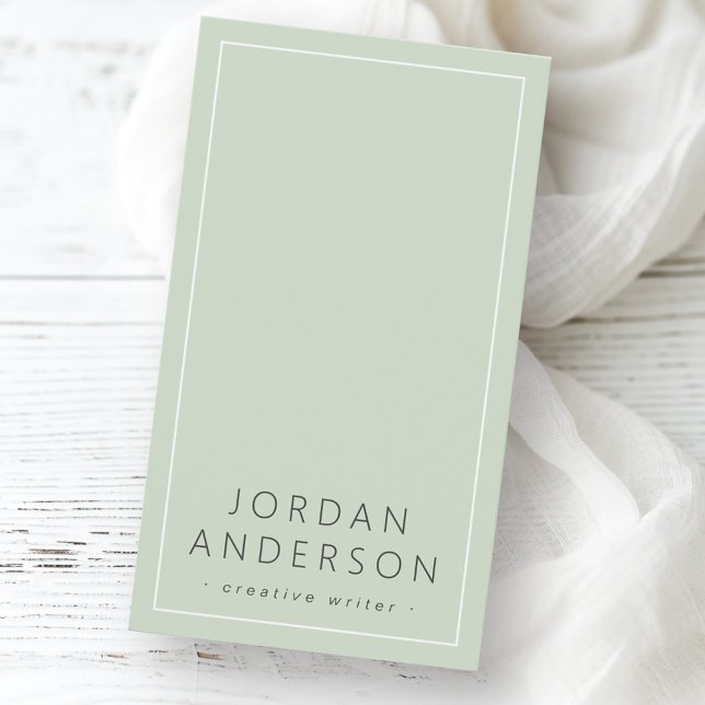 Light sage green logo social media business cards (Light sage green logo social media business cards)