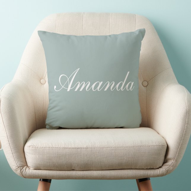 Light Sage Green Name Cushion (Creator Uploaded)