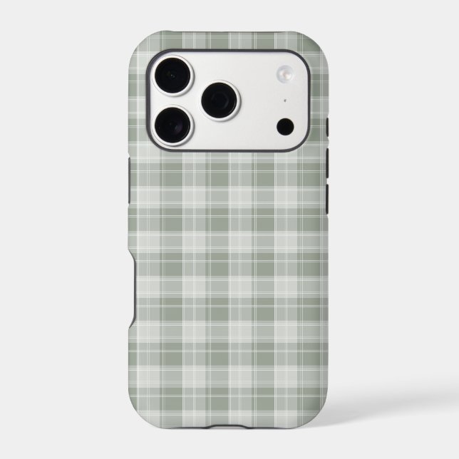 Light Sage Green Plaid Pattern (Back)