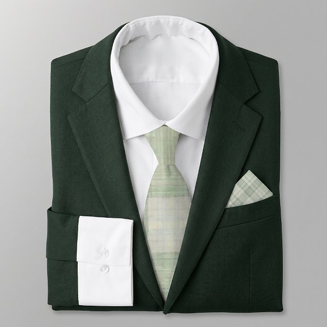 Light sage green plaid tie (Creator Uploaded)