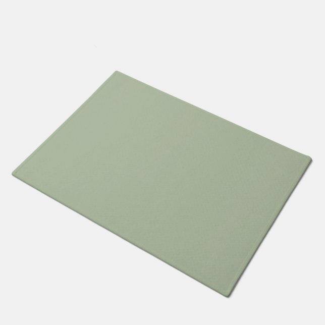 Light Sage Green Solid Colour Doormat (Angled)