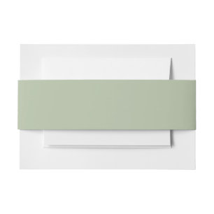 Light Sage Green Solid Colour Invitation Belly Band